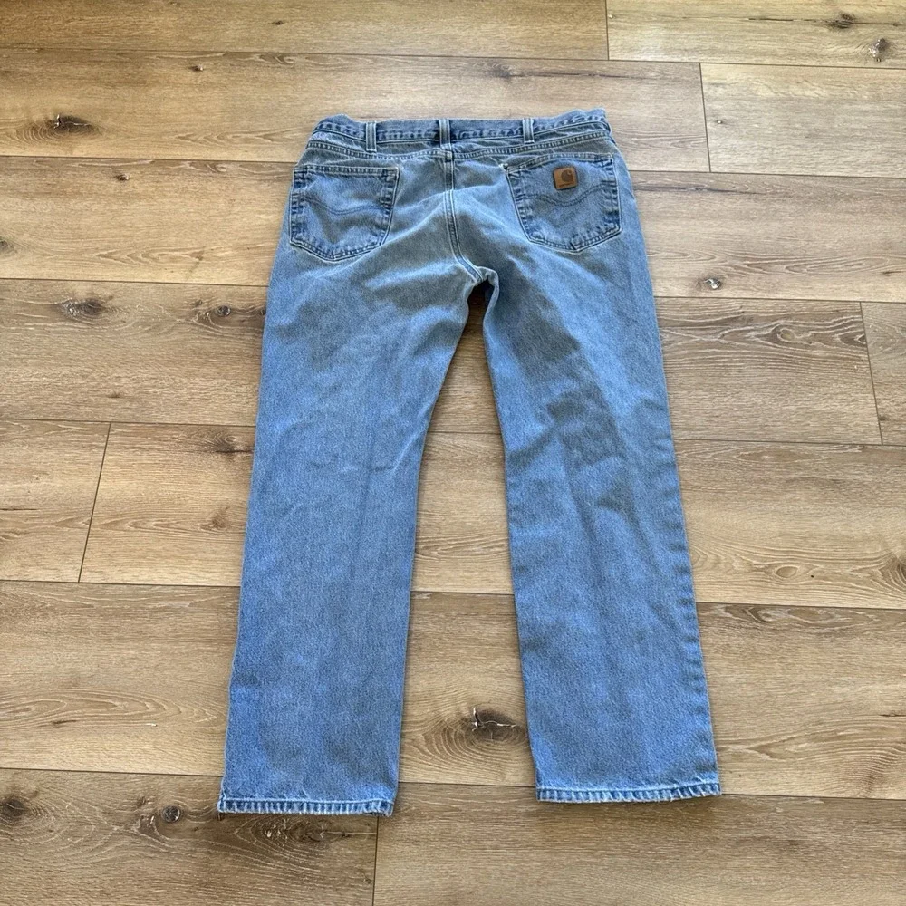 Carhartt Jeans Mens 38 x 29 B480 DVB Straight Traditional Fit‎ Denim Workwear